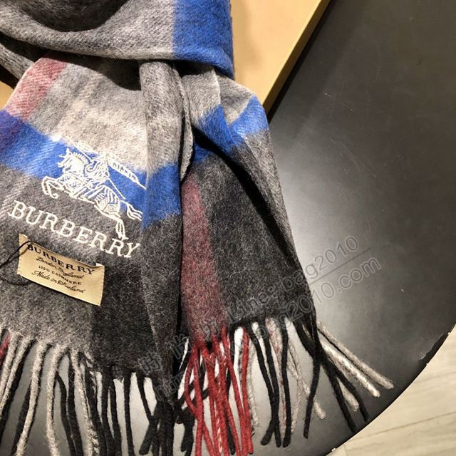 Burberry圍巾 巴寶莉專櫃純尾單 2019年秋冬方格羊絨 Burberry情侶款長巾  llwj6979